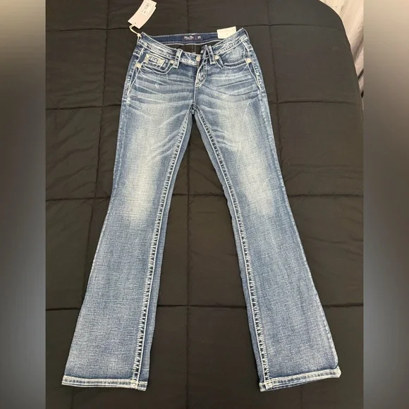 Miss Me Light Blue Flare Jeans - Picture 1 of 5